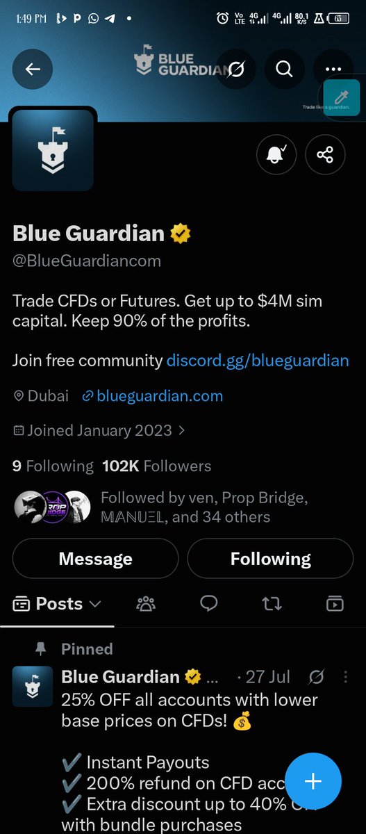 bigmarts003's tweet photo. @Geedow_ @BlueGuardiancom @shirhand59 @SULDAN_Fx @XAUven $10K funded account loading… 🚀💰 I’ve got the discipline, the setups, and the hunger. Just need that Blue Guardian opportunity to turn execution into results! 🏆🔥 @BlueGuardiancom 

@BiGJOSH401 @DC_Allison27 @Emrik__ https://t.co/qTWOgdha8X
