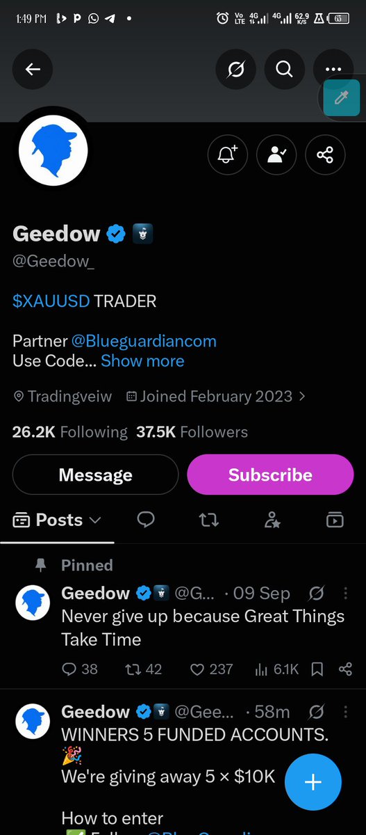 bigmarts003's tweet photo. @Geedow_ @BlueGuardiancom @shirhand59 @SULDAN_Fx @XAUven $10K funded account loading… 🚀💰 I’ve got the discipline, the setups, and the hunger. Just need that Blue Guardian opportunity to turn execution into results! 🏆🔥 @BlueGuardiancom 

@BiGJOSH401 @DC_Allison27 @Emrik__ https://t.co/qTWOgdha8X
