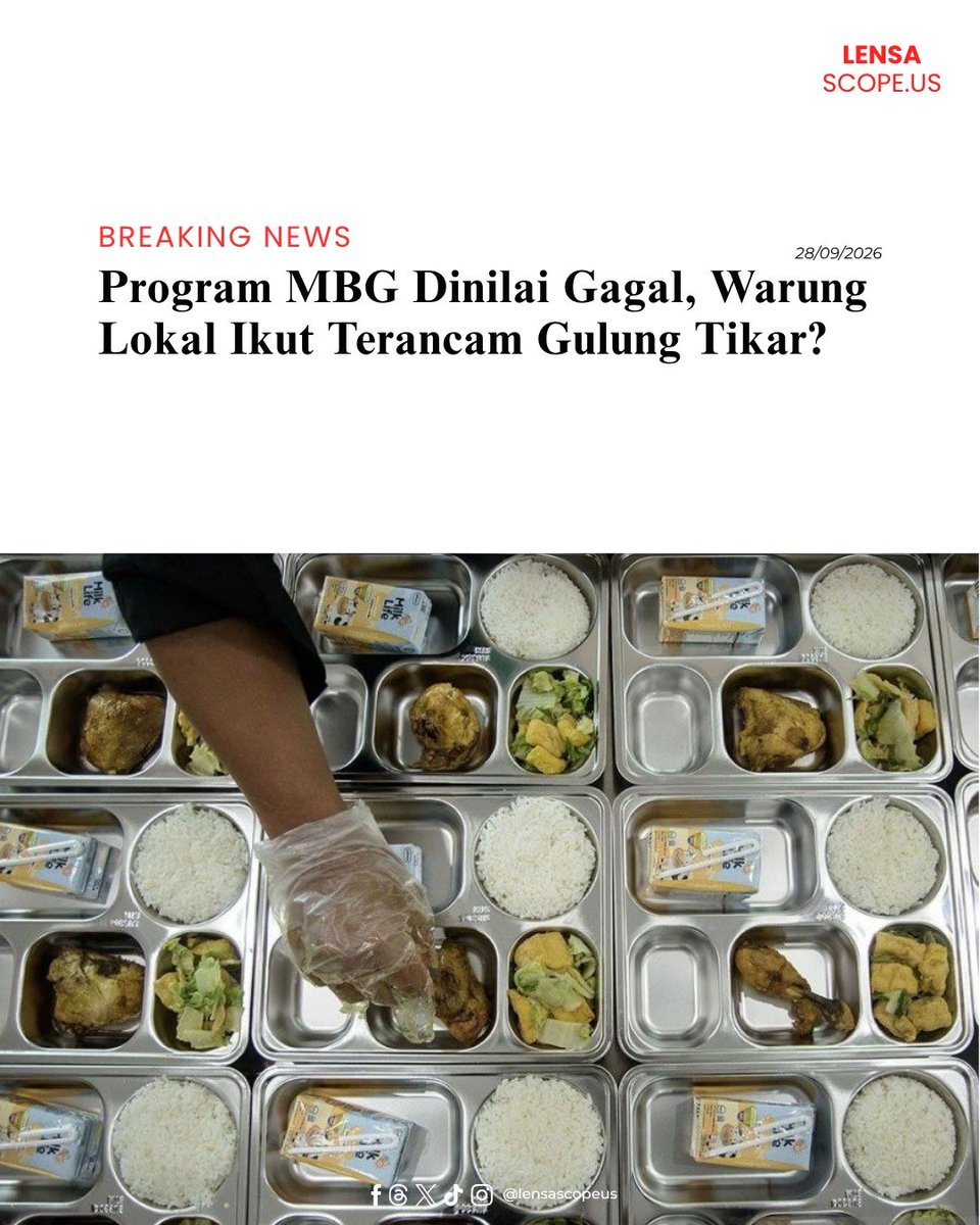 Lensa_scopeus's tweet photo. Program MBG kembali disorot karena dinilai berpotensi menggeser ekonomi lokal. Sejumlah ekonom menilai desain yang terpusat dan bersifat top-down dapat menimbulkan *displacement effect*. Hingga kini belum ada data resmi yang mengukur seberapa besar dampaknya terhadap UKM.

#MBG https://t.co/RJVIL3Jobk