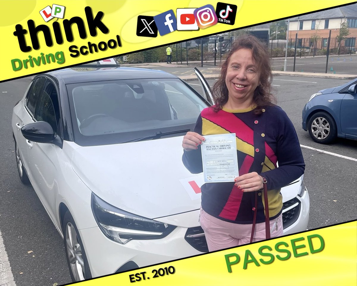 thinkdriving's tweet photo. WELL DONE to Marje from #Fleet who passed her #drivingtest today with only 2 driving faults after lessons with Natalie @ https://t.co/frH1f5UHM4.

If you’re looking to book some manual or automatic lessons get in touch now!

🚗 Congratulations again, and safe driving! 🎉 https://t.co/wwJuzj7Zx4