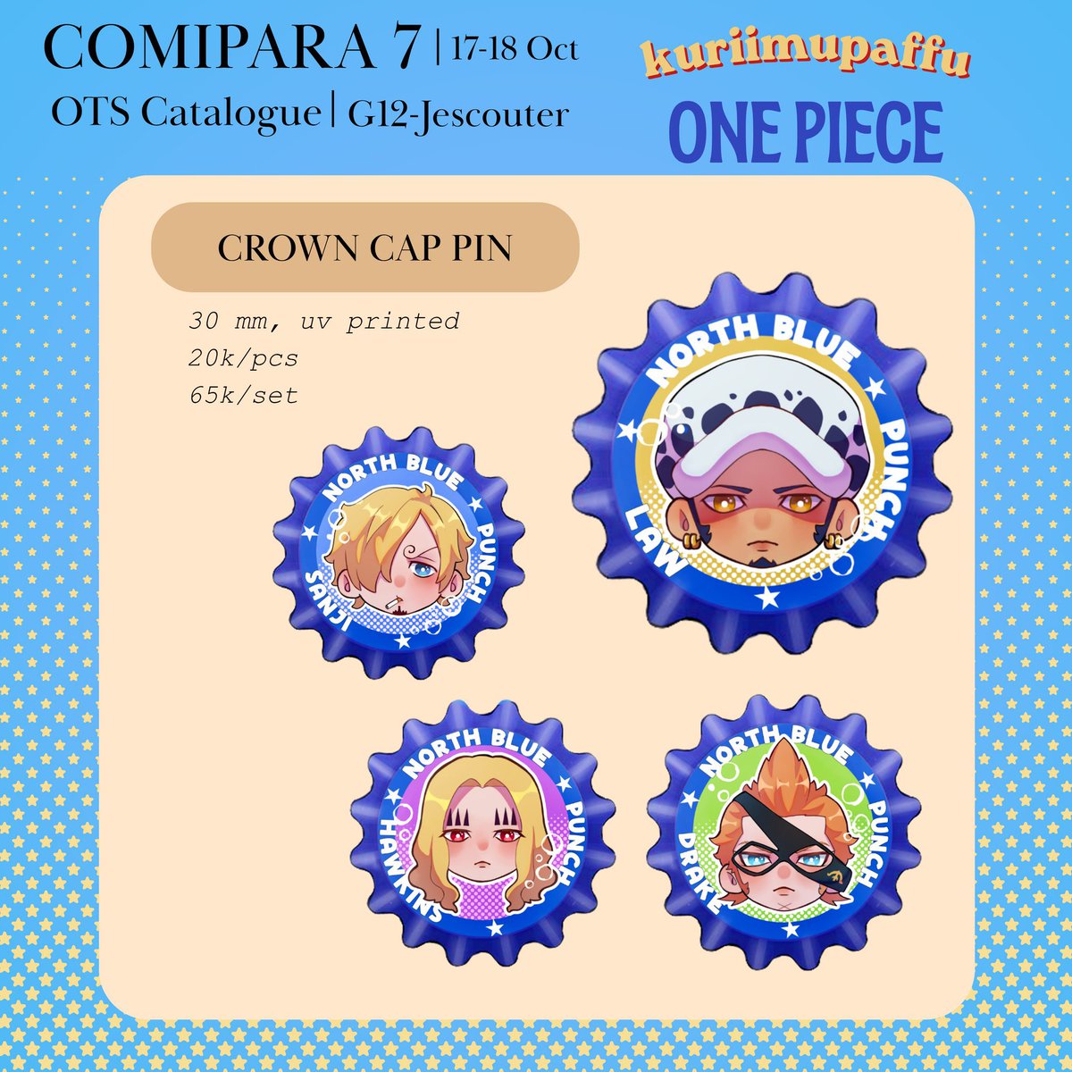 kuriimupaffu's tweet photo. 💛&amp;🔄 are very appreciated! 
Hellooooo, my catalogue for #comipara7 is here!  o(〃＾▽＾〃)o

🛍 OTS only 
🗓 17—18 October
📍Booth Jescouter (G12) 🛴💨
 Fandom: One Piece &amp; Stardew Valley ✨
#comipara #comipara7 #comipara7catalogue #cmpr7 https://t.co/mMBUqGfb7W