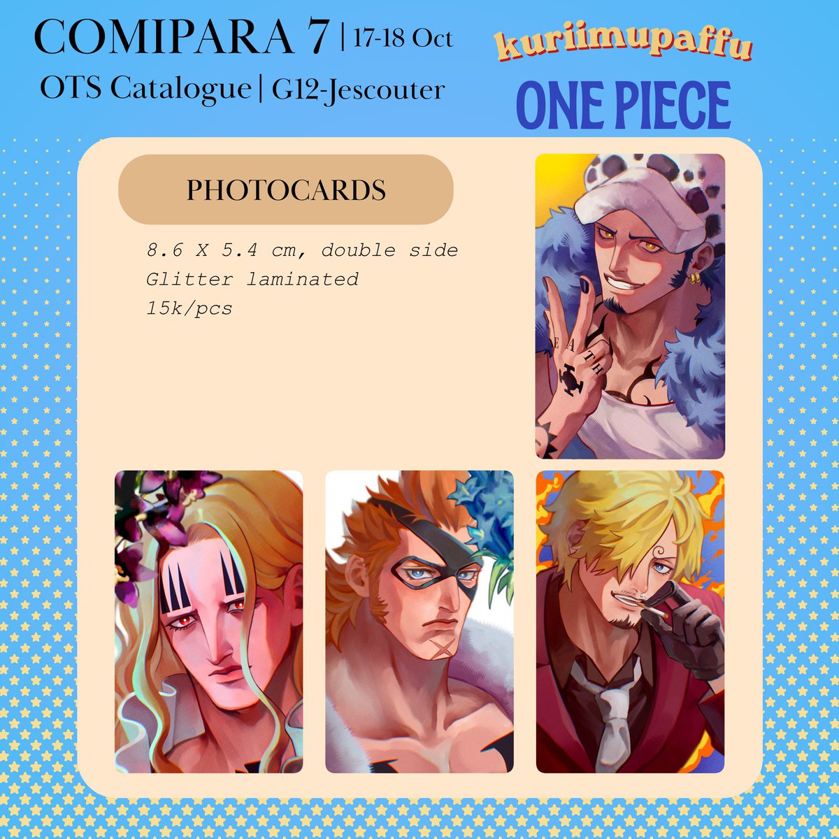 kuriimupaffu's tweet photo. 💛&amp;🔄 are very appreciated! 
Hellooooo, my catalogue for #comipara7 is here!  o(〃＾▽＾〃)o

🛍 OTS only 
🗓 17—18 October
📍Booth Jescouter (G12) 🛴💨
 Fandom: One Piece &amp; Stardew Valley ✨
#comipara #comipara7 #comipara7catalogue #cmpr7 https://t.co/mMBUqGfb7W