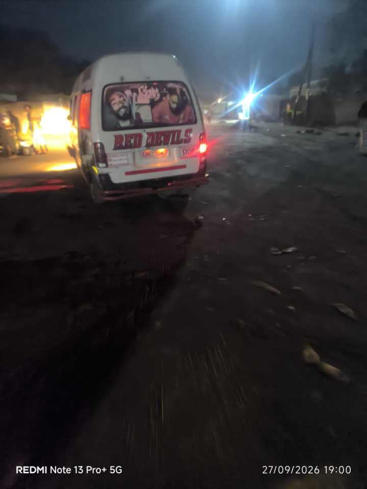 CrimeWatchZW's tweet photo. I witnessed a hit and run accident yesterday at the Marimba/Aspindale traffic lights. The vehicle that was hit was blue and appeared to be a Toyota Aqua, but unfortunately, I did not manage to see its registration number.

The accident happened at around 6:46 PM. From the direction it was travelling, the vehicle appeared to have come from Mufakose or Kuwadzana.

The vehicle was hit by a Kombi written“Red Devil,” at the back. The kombi was heading towards Mufakose. The registration number of the kombi is AEG 5917. I have also attached a picture of the kombi.

@PoliceZimbabwe