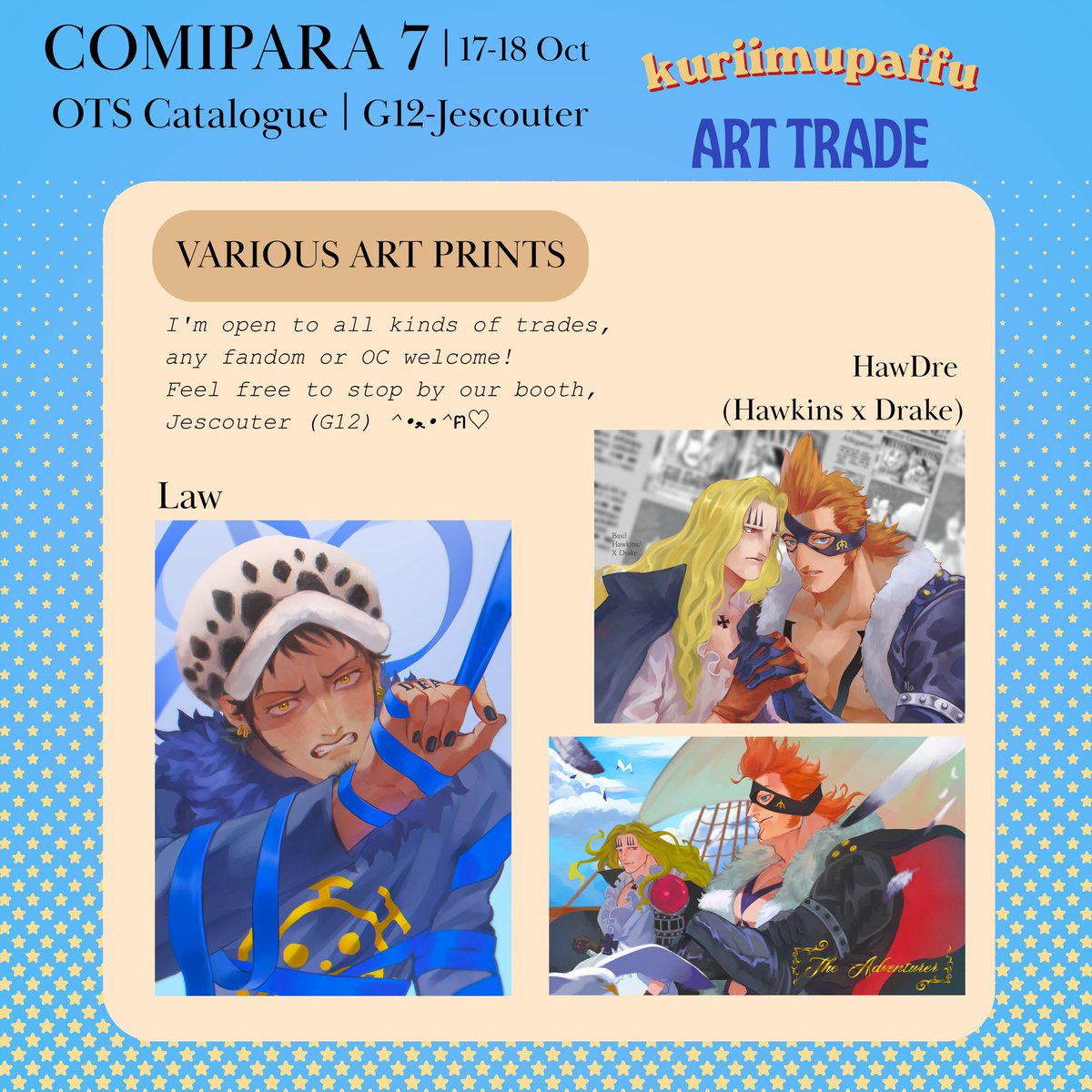 kuriimupaffu's tweet photo. I also do art trades. If anyone is interested, please let me know! ♡´･ᴗ･`♡ 
#comipara #comipara7 #comipara7catalogue #cmpr7 https://t.co/FaNXDhi7kT