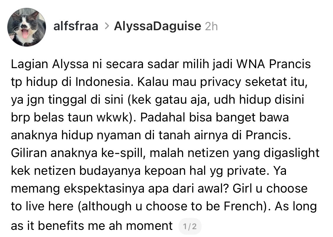taurosze's tweet photo. Ada yang reply serupa tentang kasus anak Alyssa ini dan aku baru tau dia WNA 😭👊🏻

Kalau hidup msh dibiayain netizen jgn sok iyee 😭😭😭 https://t.co/Cdv2ThpYKd