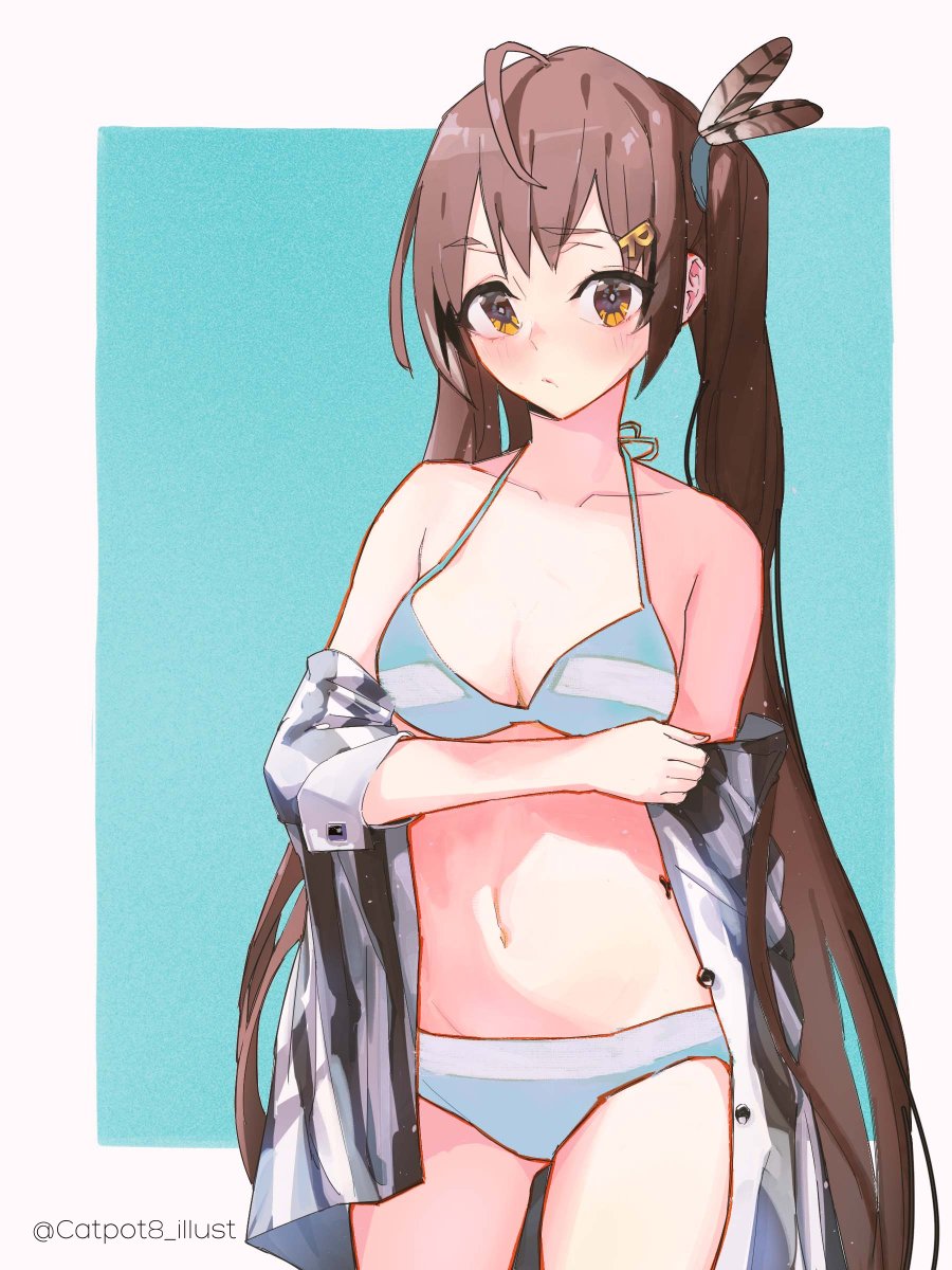catpot8_illust's tweet photo. Two years ago, I drew my very first Mumei artwork, and it was a swimsuit piece.
This year, there’s no more Mumei, so I ended up drawing another swimsuit piece—this time of Shachi.
Funny how things changes.
#drawMEI #shachimu https://t.co/TJU0lpzGoU