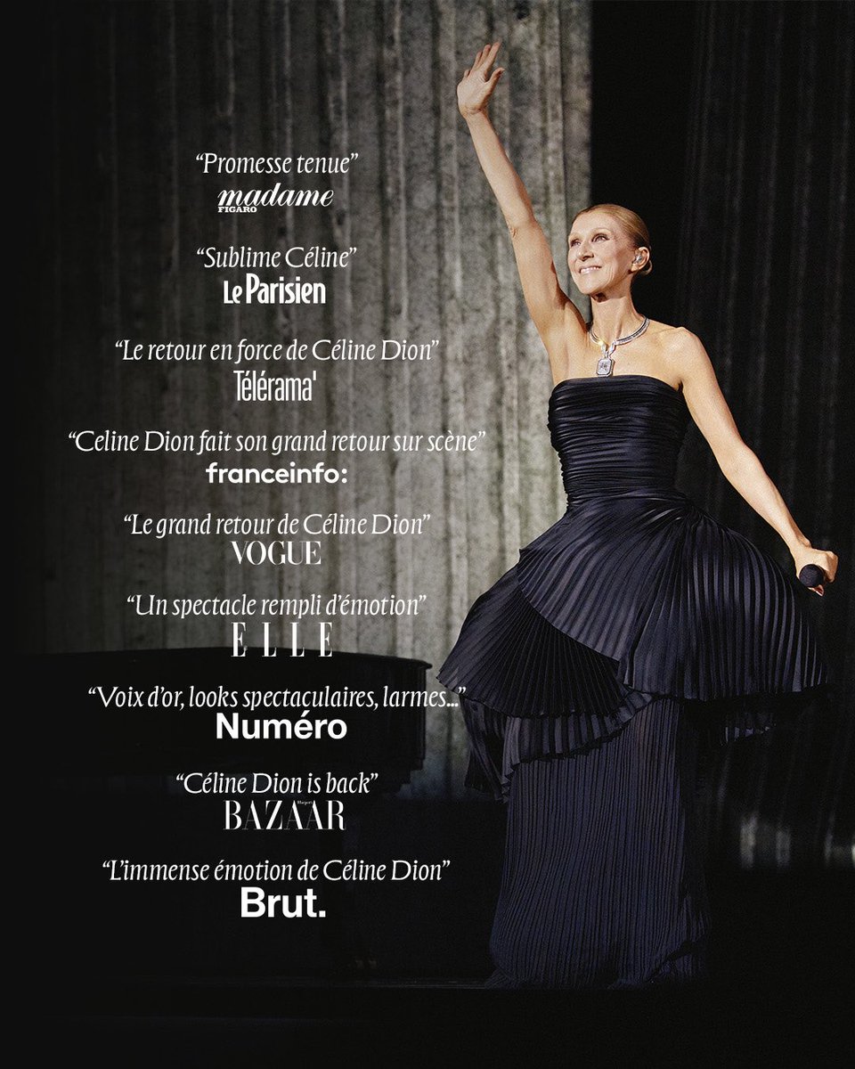 SonyMusicFr's tweet photo. @celinedion poursuit son grand retour sur scène à Paris et continue de faire parler d’elle 🤍 https://t.co/nDgmoTyKik