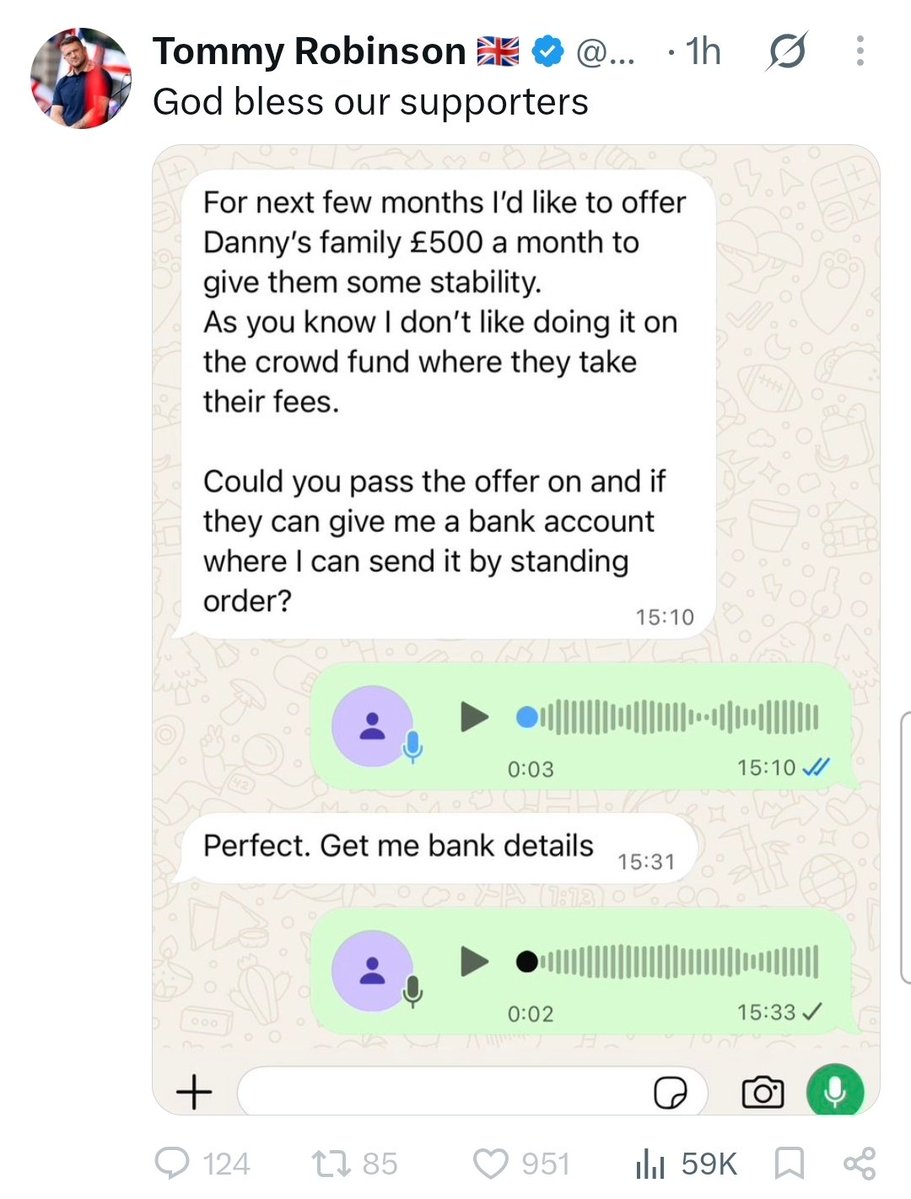 I_amMukhtar's tweet photo. A fool and his money are easily parted. That £500 a month isn’t going to Danny Tommo’s family. It’s going up Tommy Robinson’s nose. https://t.co/J656CwabGS