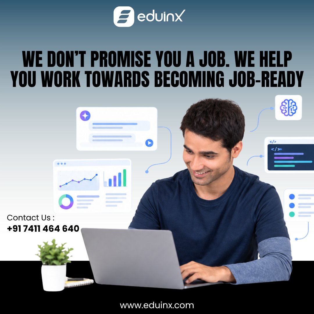 EduinxA's tweet photo. A job shouldnβt be a promise. It should be something you prepare to earn.
At EduInX, we focus on skills, practical exposure & career readinessβnot job guarantees.
π― Donβt promise the job. Prepare for it.
Watch: https://t.co/bCCHCu3zlz
#EduInX #CareerReady #AIJobs https://t.co/Tm41fn3pZM