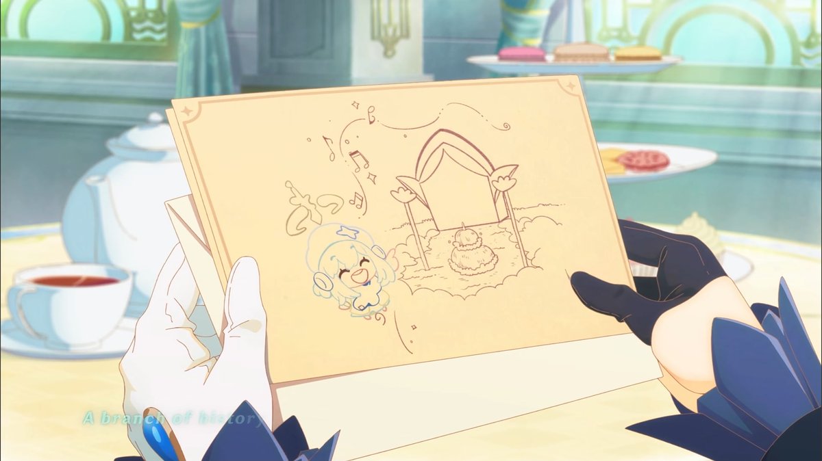 aurizeph's tweet photo. Paimon, who contacted Venti, Furina and friends to put together a performance production for Traveler based on her vision (the drawings) 🥺🥺 https://t.co/BkUIrGWVCH