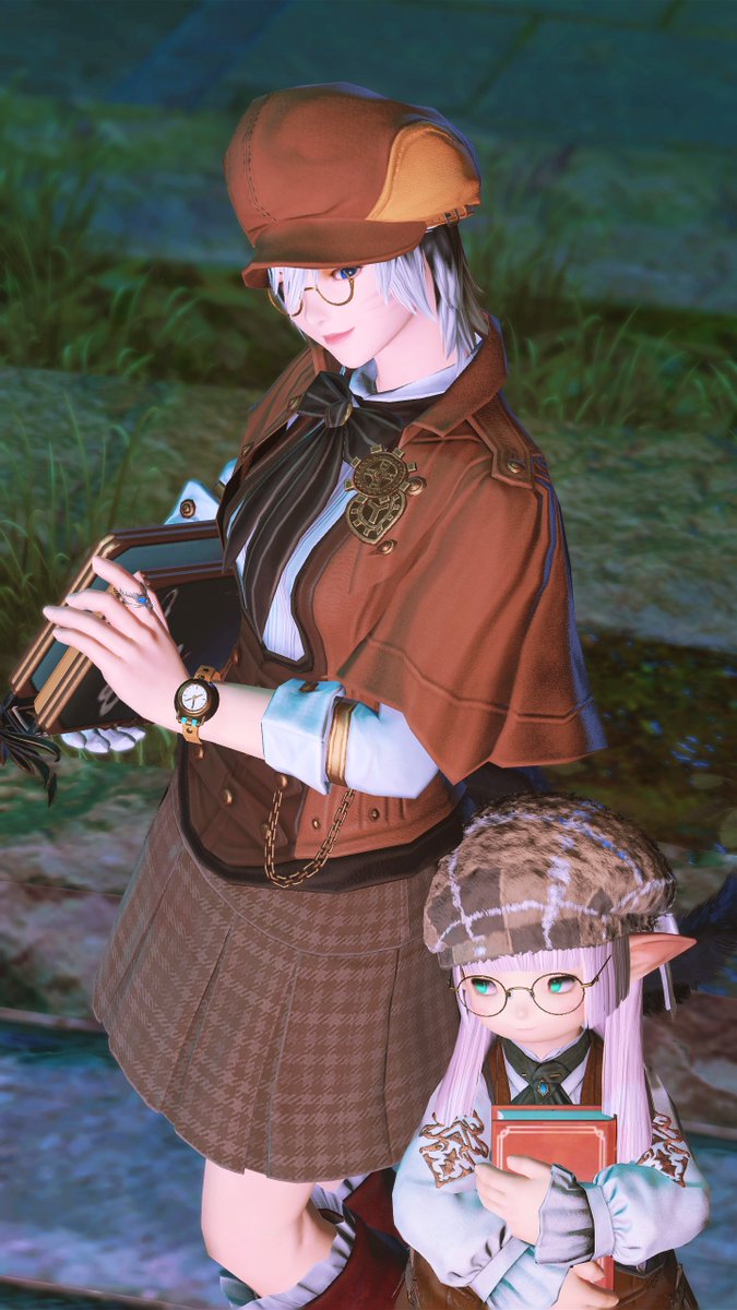 KulutoP's tweet photo. 探偵と助手っぽいやつ撮ってきた #FF14 https://t.co/AIaEJs4Fu8