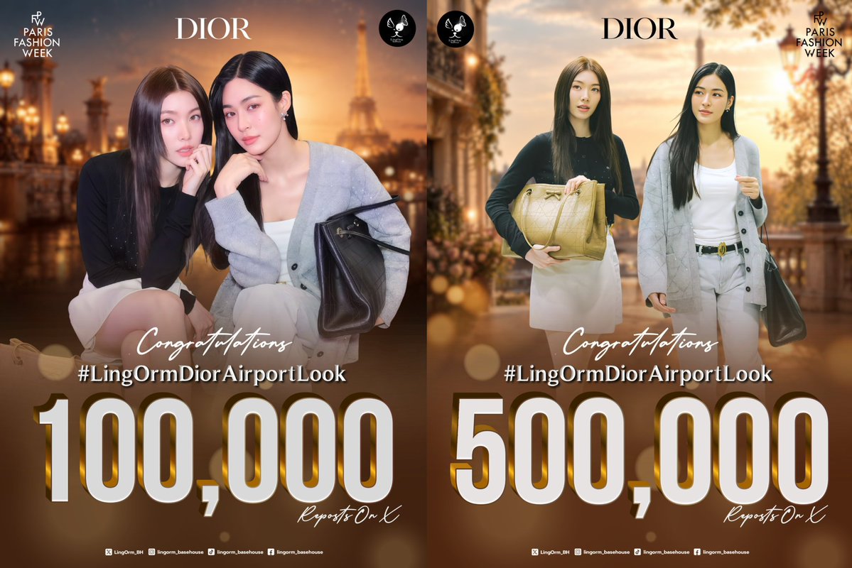 LingOrm_BH's tweet photo. ✈️ สถานีต่อไป 1,000,000 🗼
✈️ สถานีต่อไป 1,000,000 🗼
✈️ สถานีต่อไป 1,000,000 🗼
✈️ สถานีต่อไป 1,000,000 🗼
✈️ สถานีต่อไป 1,000,000 🗼

LINGORM FLY TO DIOR PFW
#LingOrmDiorAirportLook
#LinglingKwong #OrmKornnaphat
#LingOrm #Dior #DiorSummer27 #PFW https://t.co/Sn4bF0cBxU