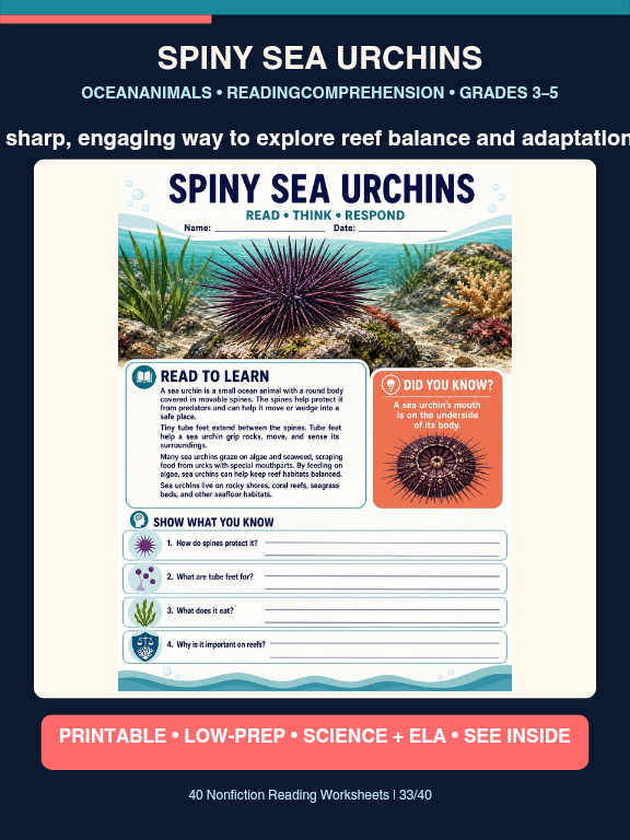 Toufik72764008's tweet photo. Ocean Animals Reading Comprehension Worksheets https://t.co/Sdfm1WlRyY #Education
#Teachers
#Teaching
#TeacherResources
#Reading
#ReadingComprehension
#Science
#ScienceEducation
#OceanAnimals
#TPT https://t.co/aEfEFGhq1L