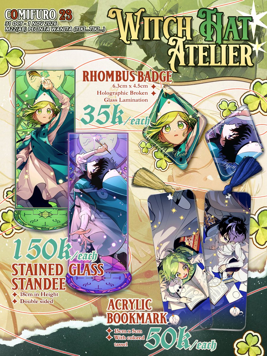 rinnette88_'s tweet photo. [🩷&amp;📷 Appreciated!]
Here comes リンー  (rinn)☘️ #CF23 #comifuro23 PO Catalogue!!
°❀⋆.ೃ࿔*:･°❀⋆.ೃ࿔*:･
https://t.co/lz369pR8AW
Fandom :
🧙🏻‍♀️Witch Hat Atelier
⛸️ Medalist
🔥 Wuthering Waves
🍀 Genshin Impact
(1/2) https://t.co/ldou4l8d3S