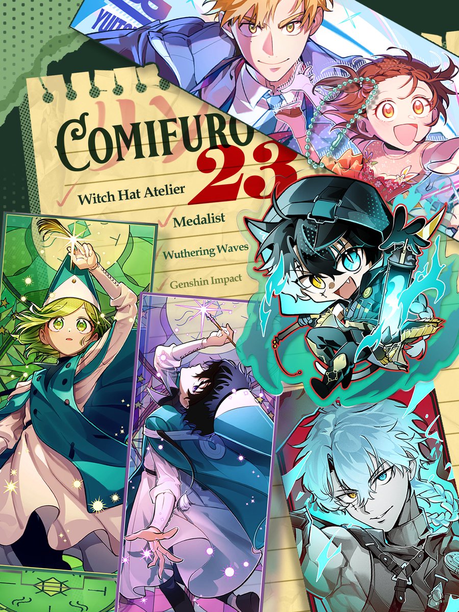 rinnette88_'s tweet photo. [🩷&amp;📷 Appreciated!]
Here comes リンー  (rinn)☘️ #CF23 #comifuro23 PO Catalogue!!
°❀⋆.ೃ࿔*:･°❀⋆.ೃ࿔*:･
https://t.co/lz369pR8AW
Fandom :
🧙🏻‍♀️Witch Hat Atelier
⛸️ Medalist
🔥 Wuthering Waves
🍀 Genshin Impact
(1/2) https://t.co/ldou4l8d3S