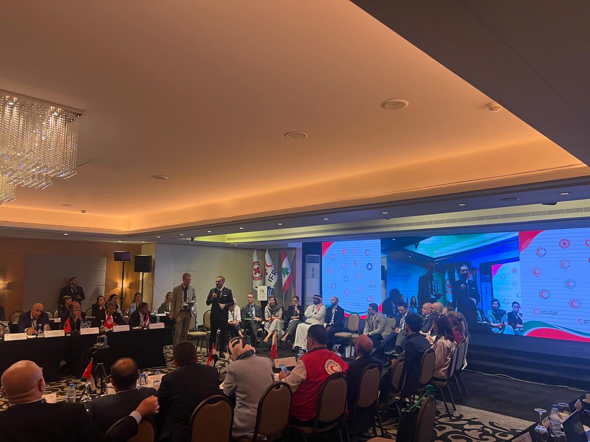 MYasayan's tweet photo. Honoured to join the 12th MENA Regional Conference in Beirut. Proud to stand with our Red Cross and Red Crescent family in dialogue, partnership and shared humanitarian purpose.

Standing in solidarity, moving forward with purpose.🤝🌍 https://t.co/fFftTdjBqh