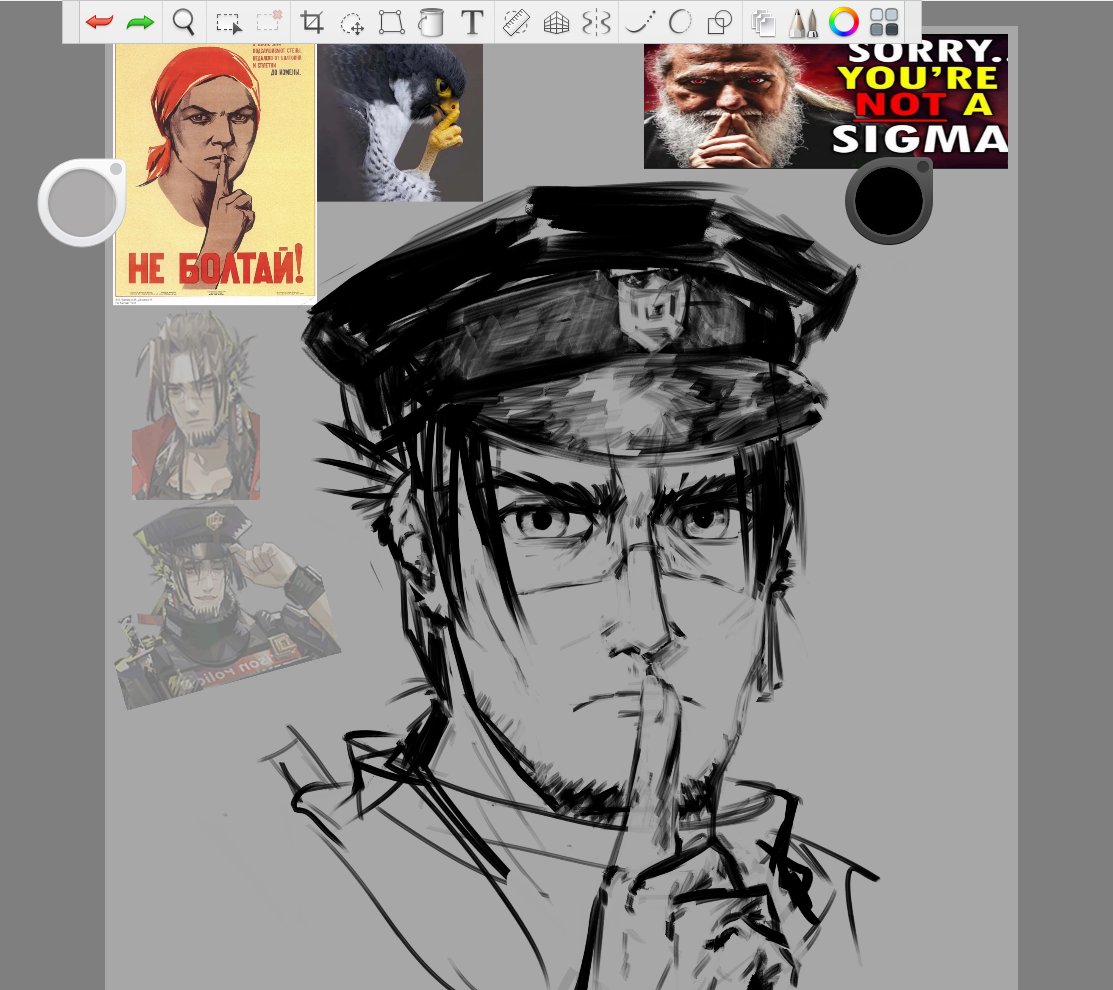 QuattroJasper's tweet photo. Haven't drawn anything in a while because I am a depressed miserable loser, BUT there is a funny wip. Don't mind the work space please...😶‍🌫️ https://t.co/oXRBuYLhyN