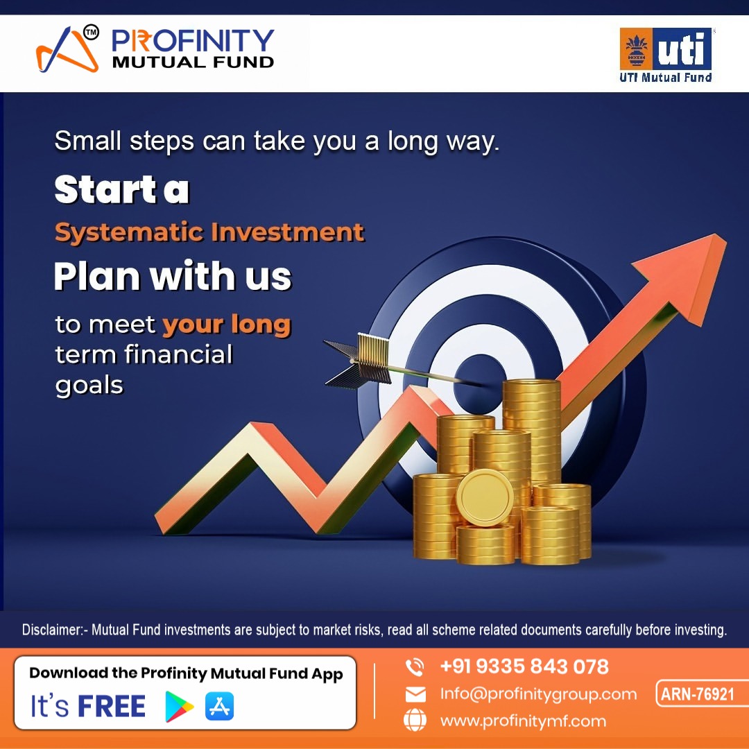 profinitymf's tweet photo. Small steps can take you a long way. 🎯 Explore SIPs for your long-term goals with the Profinity Mutual Fund App.

ARN-76921 | https://t.co/YxR1KdOCGK

Mutual fund investments are subject to market risks. Read all scheme related documents carefully before investing. https://t.co/hV0nYw2jqU