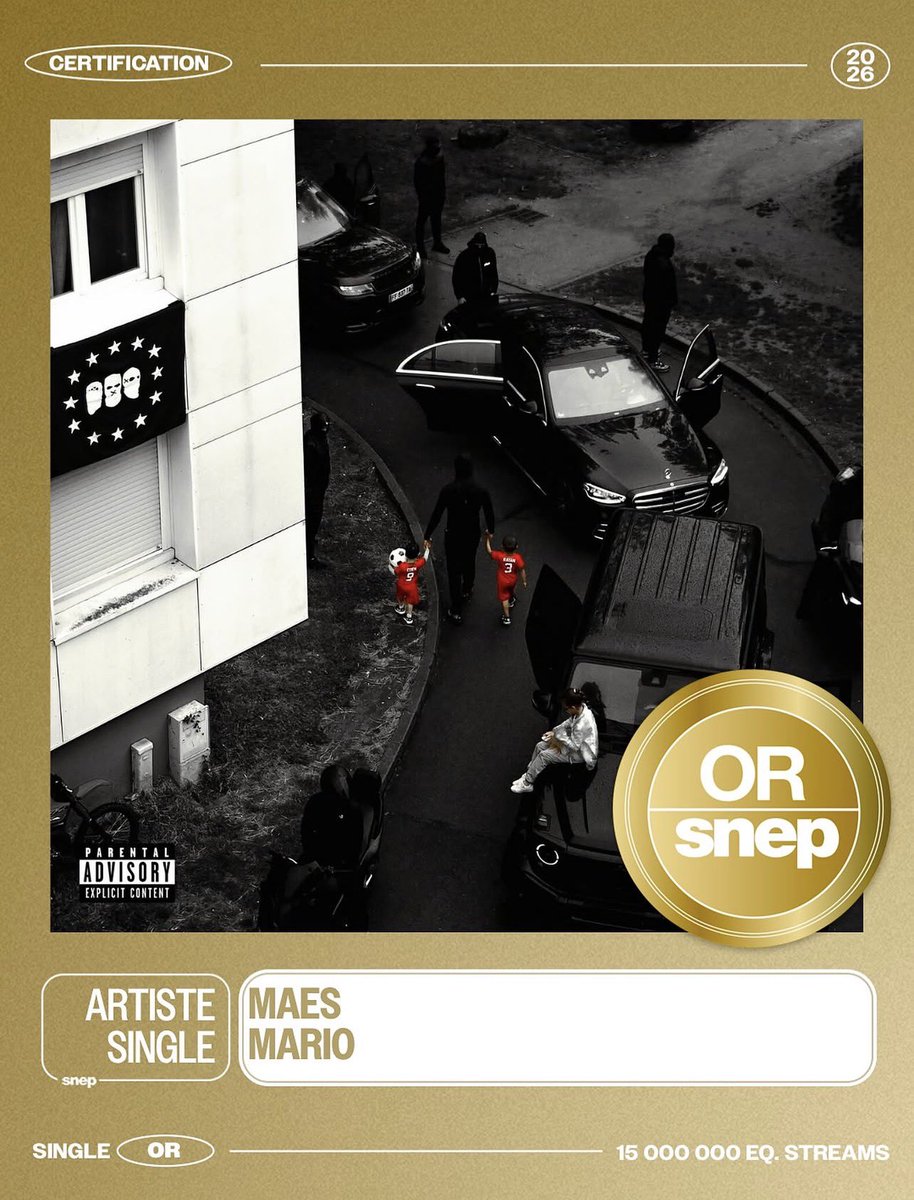 omerta47rcrds's tweet photo. +1 single d’or #MARIO 15 000 000 en indé
#LaVieContinue 🥷🏽📀
FREEMAES https://t.co/FCkSu5ayQe