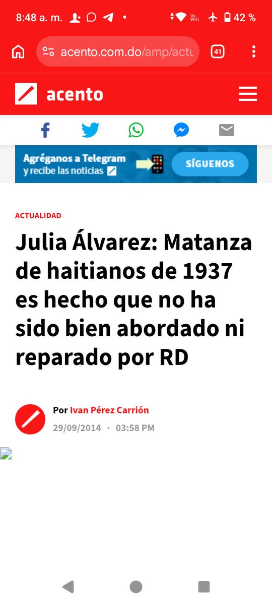 ajedrecista01's tweet photo. Esta escritora @writerjalvarez y presidenta de la ONG Mariposa RD en cabarete ha fomentado el odio, el 1937 por años en contra de los Dominicanos, los HAITIANOS mantienen esa fecha vigente. https://t.co/gxzMLTGKbB