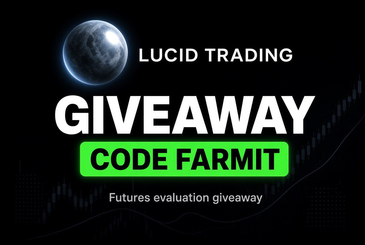 FuturesFarming's tweet photo. You guys have spent enough money with my code at @TradingLucid that I’ve earned some accounts to giveaway!  

I’m giving away 4 lucid flex 50k evals!  

To enter:

✅like this post 

✅follow me 

✅comment code FARMIT https://t.co/KdPZui0UEL