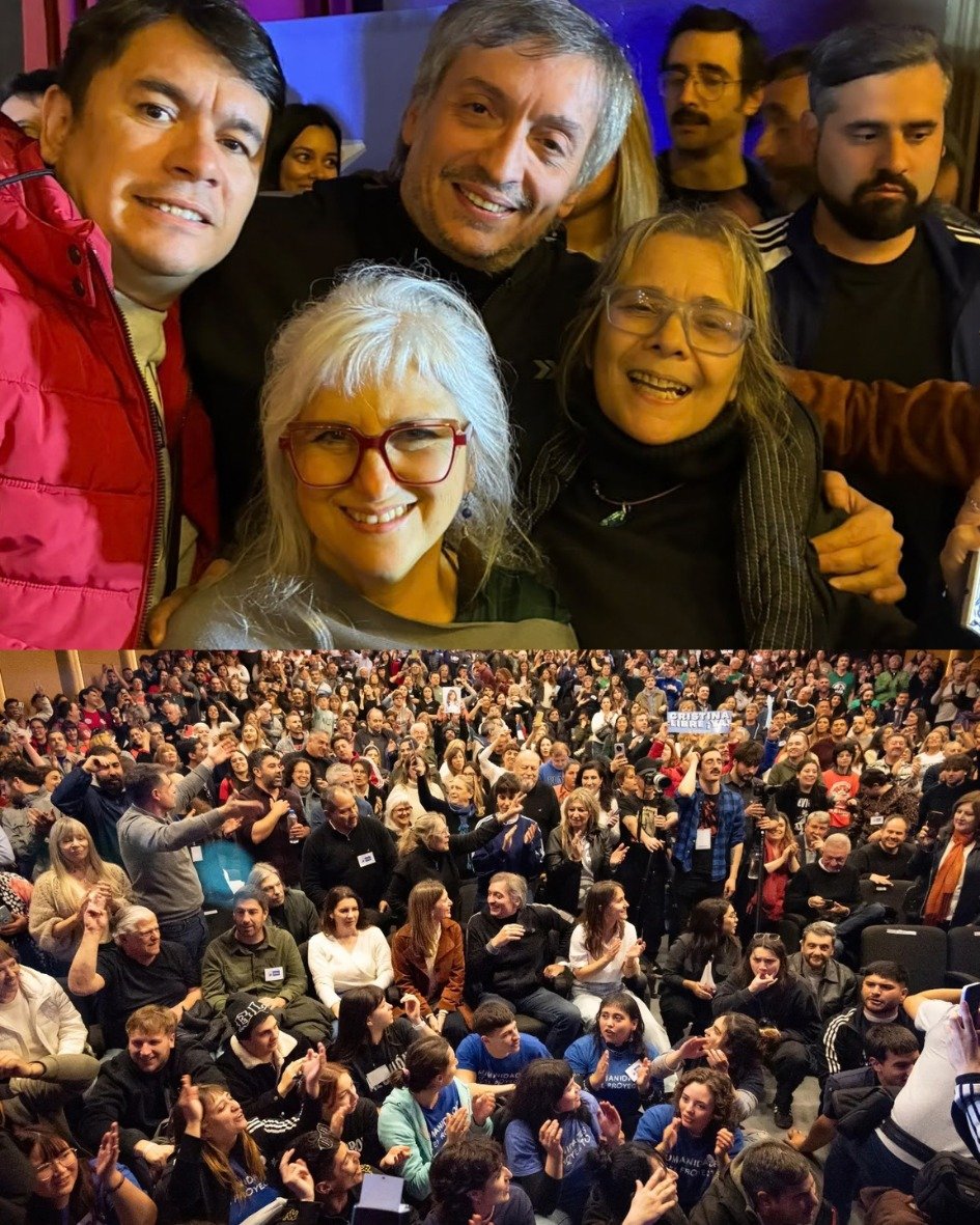 lopez_aleOK's tweet photo. ✌️Cierre de Imaginar y Transformar            Mar del Plata y Batán a cargo de Máximo Kirchner y @FerRaverta

✅️ Salimos de este Congreso con las banderas en alto para defender lo conquistado y construir la victoria educativa que nuestro Pueblo se merece. https://t.co/fgKTdRDbnu
