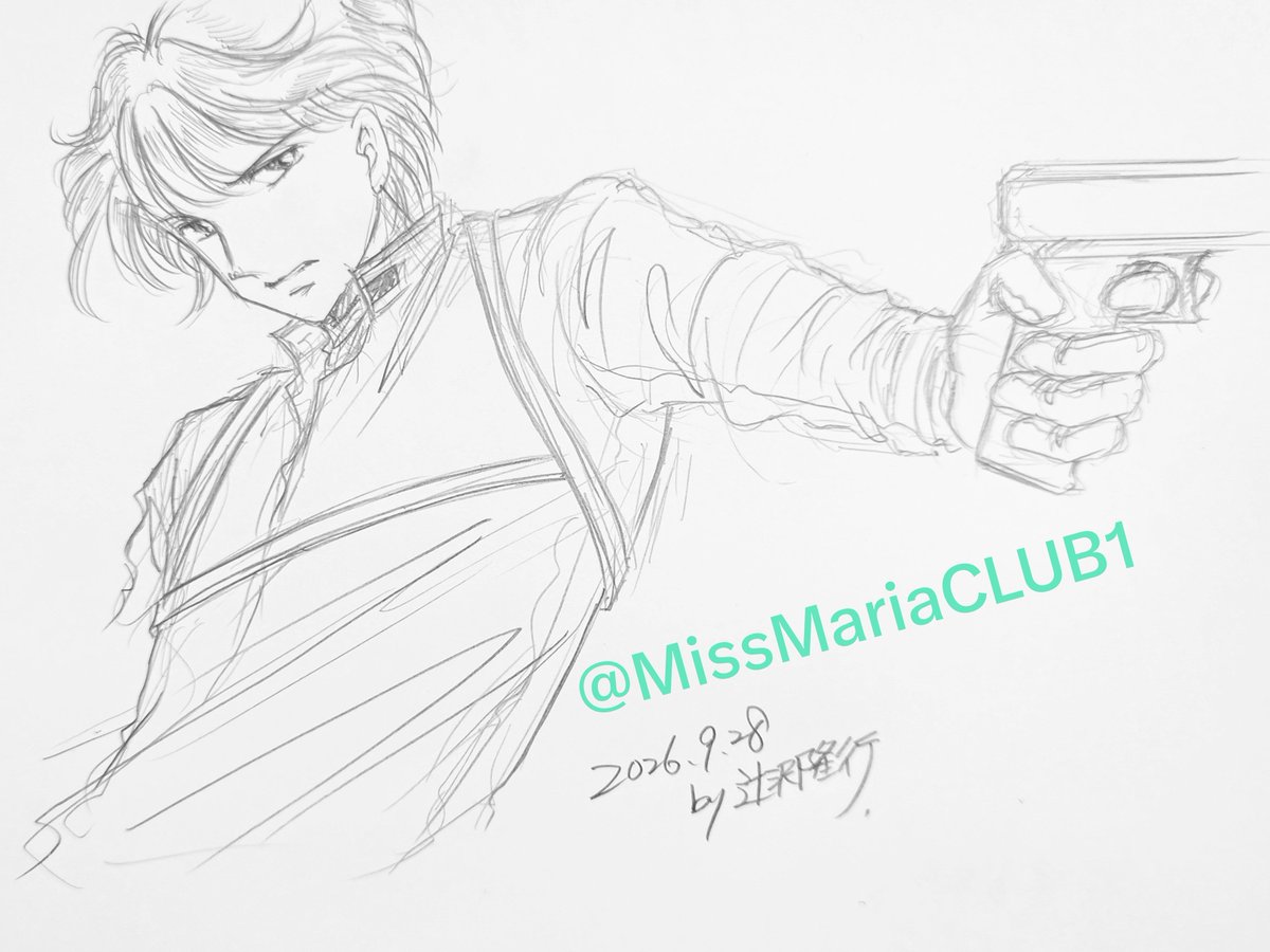 MissMariaCLUB1's tweet photo. 今日のアナログお絵描き

PH本は女の子ばっかりだったので
男を描こう！
アルフレッド←局長名前決定！
カッコよく描けたんでないか
⋯あっ、サウスポー！？
彼を一番最初に描いた40年前も
ピストルを握っている絵で
左手で持っていた
⋯左利きってことで 
#オリジナル #創作 #オリジナルイラスト https://t.co/wCqw0OrVpw