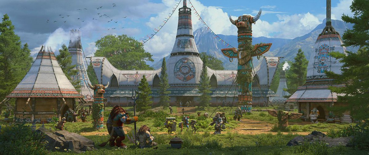 ima_dreamwalker's tweet photo. “Please, guys, don’t embarrass me in front of my mentor. 😅”

— the Tauren adventurer bringing their new friends to Camp Narache, probably. 🦬 https://t.co/7PUOqge7qb