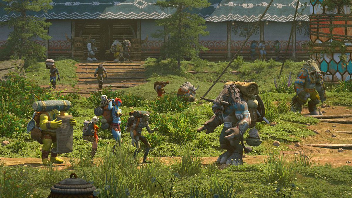 ima_dreamwalker's tweet photo. “Please, guys, don’t embarrass me in front of my mentor. 😅”

— the Tauren adventurer bringing their new friends to Camp Narache, probably. 🦬 https://t.co/7PUOqge7qb