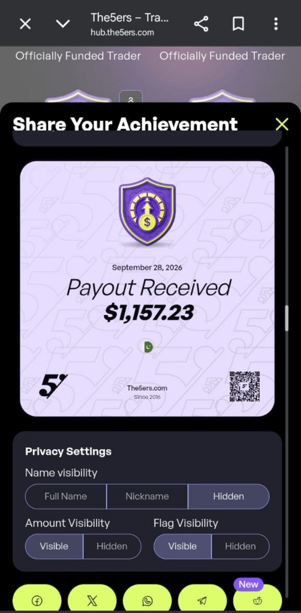 muhammadali0989's tweet photo. Another milestone achieved! 🏆💰

Proud to share a $1,157.23 payout from The5ers.
This journey is all about discipline, patience, and consistency. 📈🔥

Grateful for the progress and focused on the next goal. 🚀

#The5ers #FundedTrader #Trading #Payout #TradingJourney https://t.co/TpDDYaU9eh