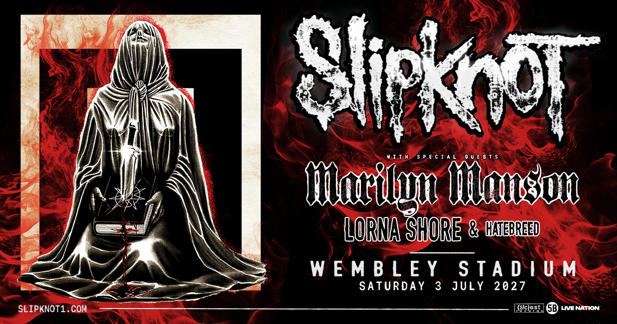 LiveNationUK's tweet photo. NEW: @slipknot will take the (sic)est Stadium Tour to London's @wembleyStadium next summer 
🎟️ #LNpresale Thursday 1st October at 10am, general on sale Friday 2nd October at 10am 
🔗 https://t.co/5id1tohBaX https://t.co/hf4oAgj49I