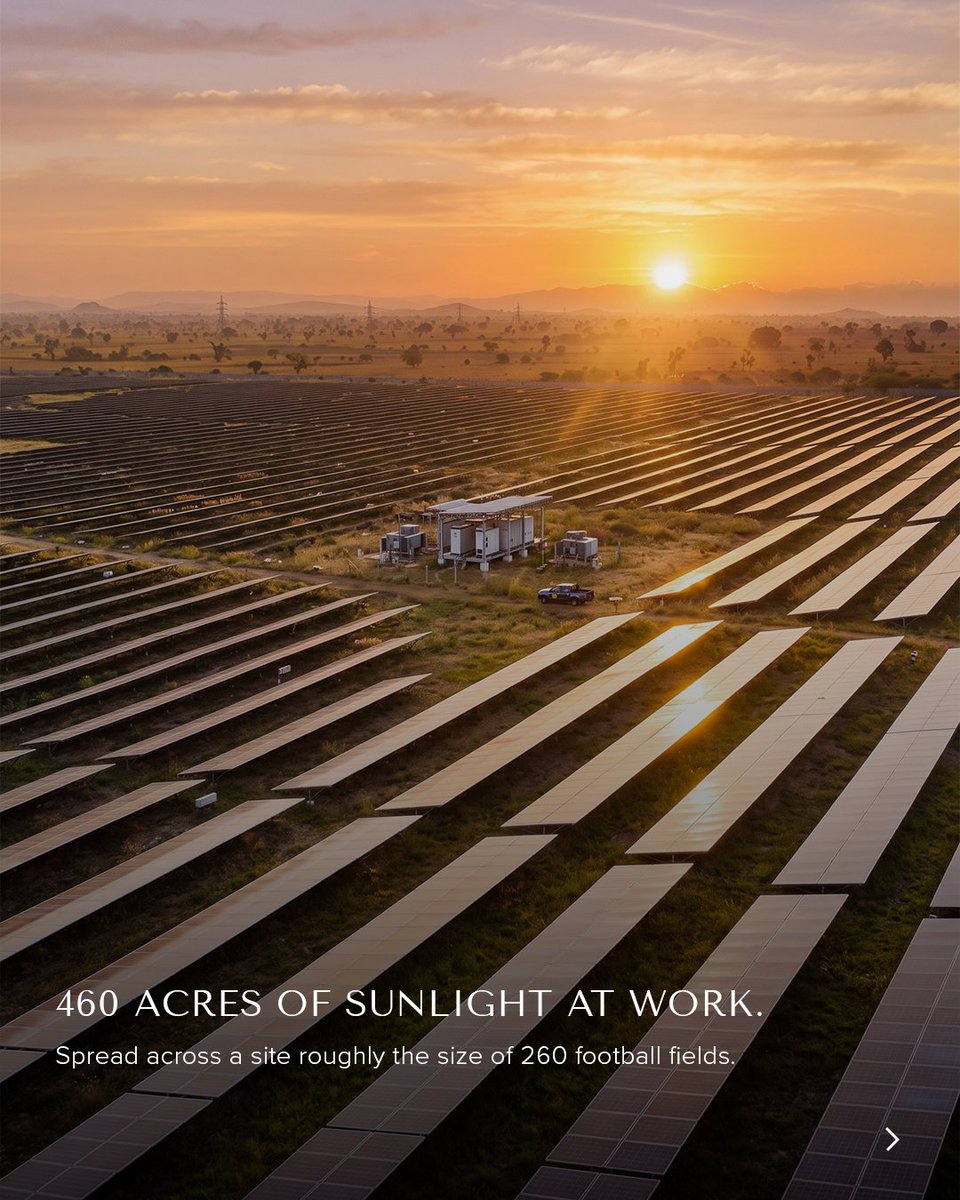 embassy_reit's tweet photo. A different kind of skyline.

Spread across 460 acres, our 100 MW solar park in Bellary, Karnataka helps power our Bengaluru workplaces with green energy.

Embassy Energy at work.

#EmbassyREIT #EmbassyEnergy #EmbassyGroup https://t.co/qyZdFs1D0X