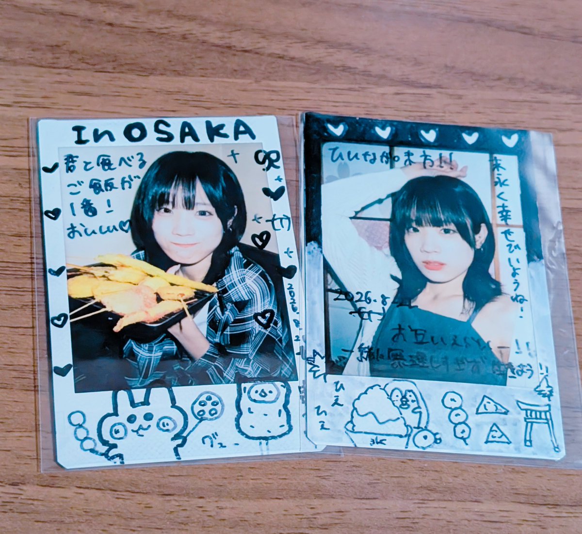 V5n6Xmi's tweet photo. お〜さか遠征チェキとこないだのオンライン！！！うれし！かわいい　ヒイナちゃんも美人だし絵もかわいい
#ヒイナ祭り https://t.co/ML604KUukh