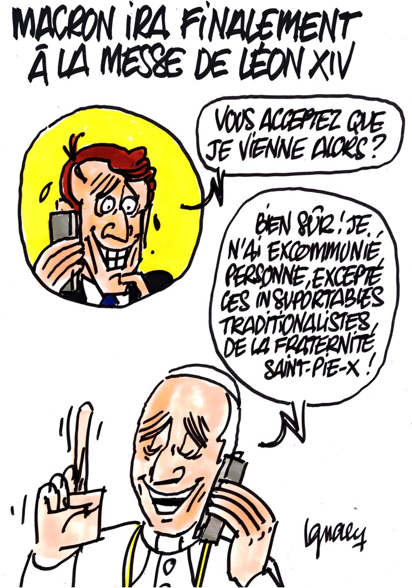 dessignace_'s tweet photo. Ignace - Macron à la messe de Léon XIV

https://t.co/yFLD3ZAWgb

#MacronDémission #LéonXIV https://t.co/pmbR02231T