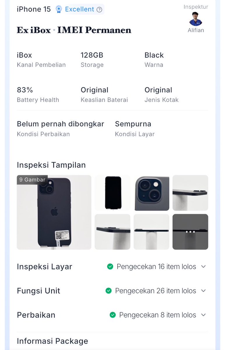 skyxoflv's tweet photo. ip 15 bekas under 10 juta trus deskripsinya selengkap ini, baru kali ini nemu yg kayak gini😭😭 https://t.co/MXmIfnhCyo