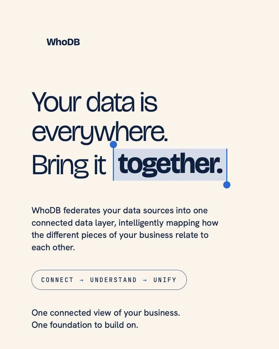 ClideyOfficial's tweet photo. Most businesses adapt their workflows to fit generic software.
What if you could build the software around the way your business actually works?
WhoDB connects and federates your data, giving IT teams the foundation to build applications tailored to their needs.
For retail, that could mean 𝗠𝗲𝗿𝗰𝗵𝗢𝗦 — automating 𝗮𝗹𝗹𝗼𝗰𝗮𝘁𝗶𝗼𝗻, 𝗿𝗲𝗽𝗹𝗲𝗻𝗶𝘀𝗵𝗺𝗲𝗻𝘁 𝗮𝗻𝗱 𝗰𝗼𝗻𝘀𝗼𝗹𝗶𝗱𝗮𝘁𝗶𝗼𝗻 around the way your merchandising team operates