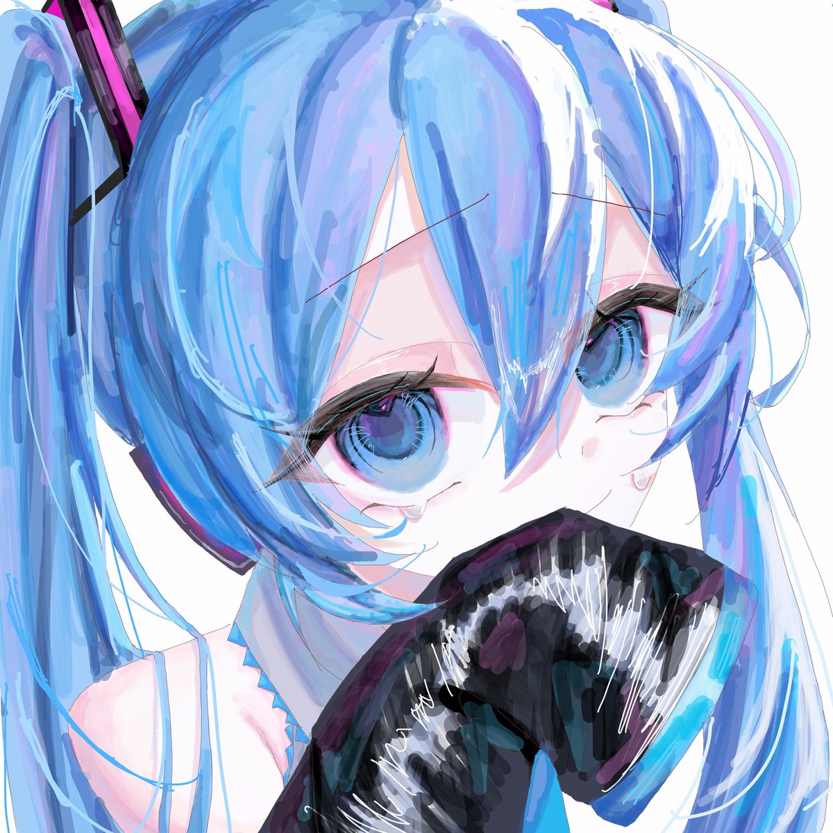Munamoka's tweet photo. 絵チャミク　#初音ミク
来てくださった方ありがとうございました！ https://t.co/PxGisVRiOb