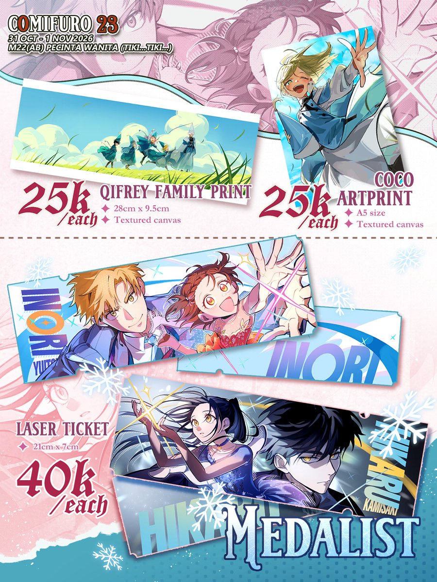 rinnette88_'s tweet photo. [🩷&amp;📷 Appreciated!]
Here comes リンー  (rinn)☘️ #CF23 #comifuro23 PO Catalogue!!
°❀⋆.ೃ࿔*:･°❀⋆.ೃ࿔*:･
https://t.co/lz369pR8AW
Fandom :
🧙🏻‍♀️Witch Hat Atelier
⛸️ Medalist
🔥 Wuthering Waves
🍀 Genshin Impact
(1/2) https://t.co/ldou4l8d3S