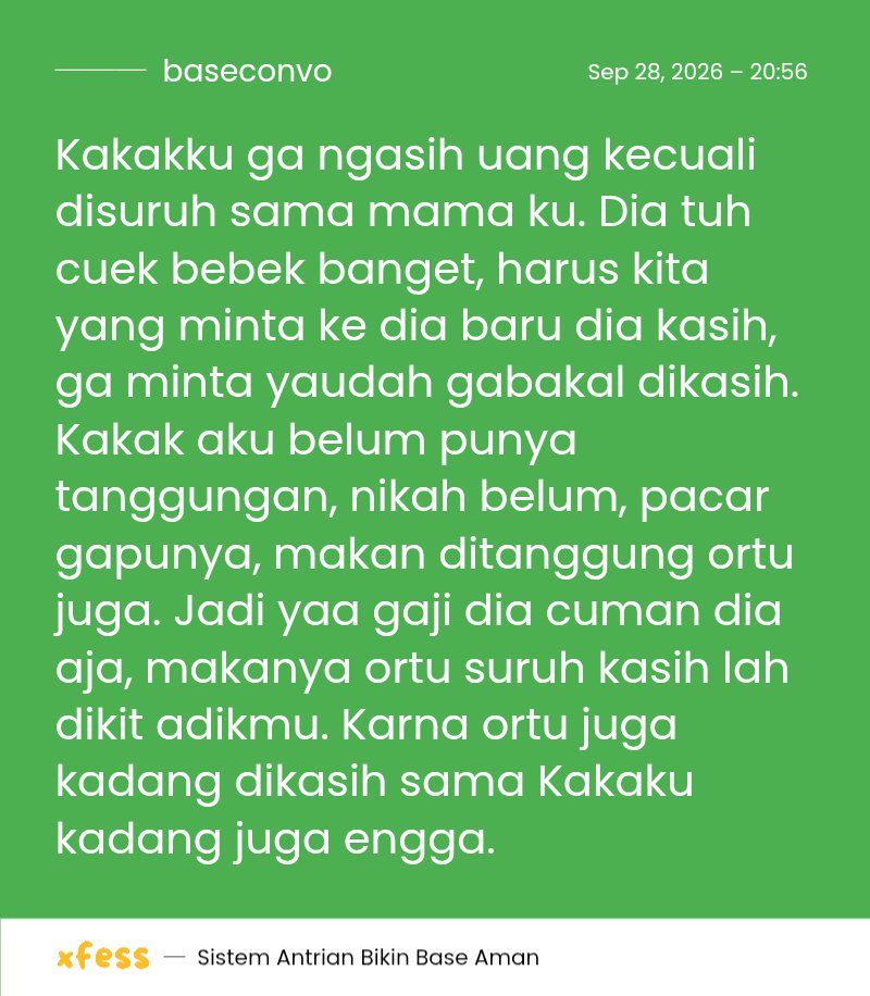 baseconvo's tweet photo. 💙 Kakaku gajian kemarin, trs hari ini chat bilang mau uang engga, jdi ku jawab mau. Karna ga pernah dia tawarin gitu, ternyata faktanya masih disuruh mama, bukan ke mauan sendiri. Pengen dimanja kakak:( dibawa mam, jalan. https://t.co/so2UIWN3KC