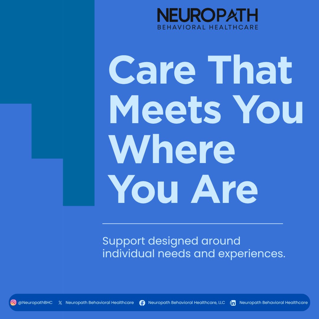 NeuropathH's tweet photo. Every journey is different. 💙 Neuropath is committed to providing compassionate, person-centered support for individuals and families.

🔗 Learn more about our services: https://t.co/5L4nbyPETe

#TeamNeuropath #BehavioralHealth #PersonalizedCare #CommunitySupport https://t.co/5S8m8tWrAb