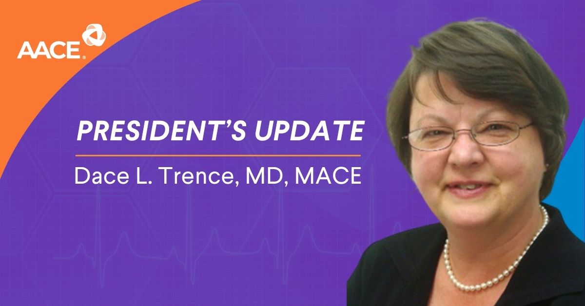 TheAACE's tweet photo. AACE President Dace L. Trence, MD, MACE, reviews our recent accomplishments and outlines upcoming initiatives: 
• Diabetes Tech Consensus
• Rare Endo Webinars (Fridays, Oct 2–Nov 6)
• Acromegaly Patient Guide (late Oct)
• Dubai = 1st Diabetes CoE
• New Advocacy Podcast + global events
• AACE 2027 May 14–16, San Diego

Read more 👇
https://t.co/Ra8hBeavoF

#WeAreAACE