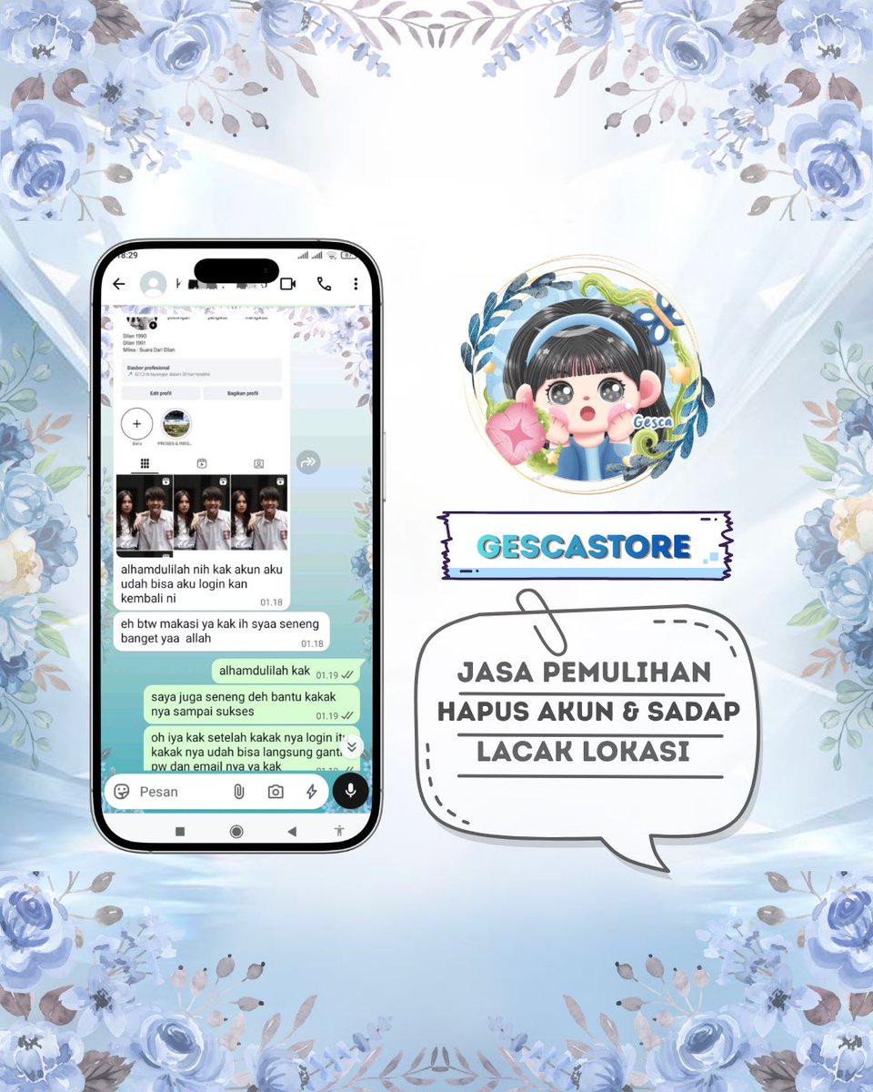 Brenda_demi's tweet photo. Menyediakan Jasa Pemulihan Akun, Hack Akun, Hapus Akun, Sadap WhatsApp &amp; Lacak Lokasi | Instagram | Facebook | Tiktok | Tele &amp; Lainnyaa✨

= Akun Terhalang Kode login / A2f
= Akun Terkunci / Di Hack
= Akun Yang di Tangguhkan / Akun Terblokir

Trusted &amp; Full Testi |  Wa Di Bio https://t.co/1n0FnkbTUy