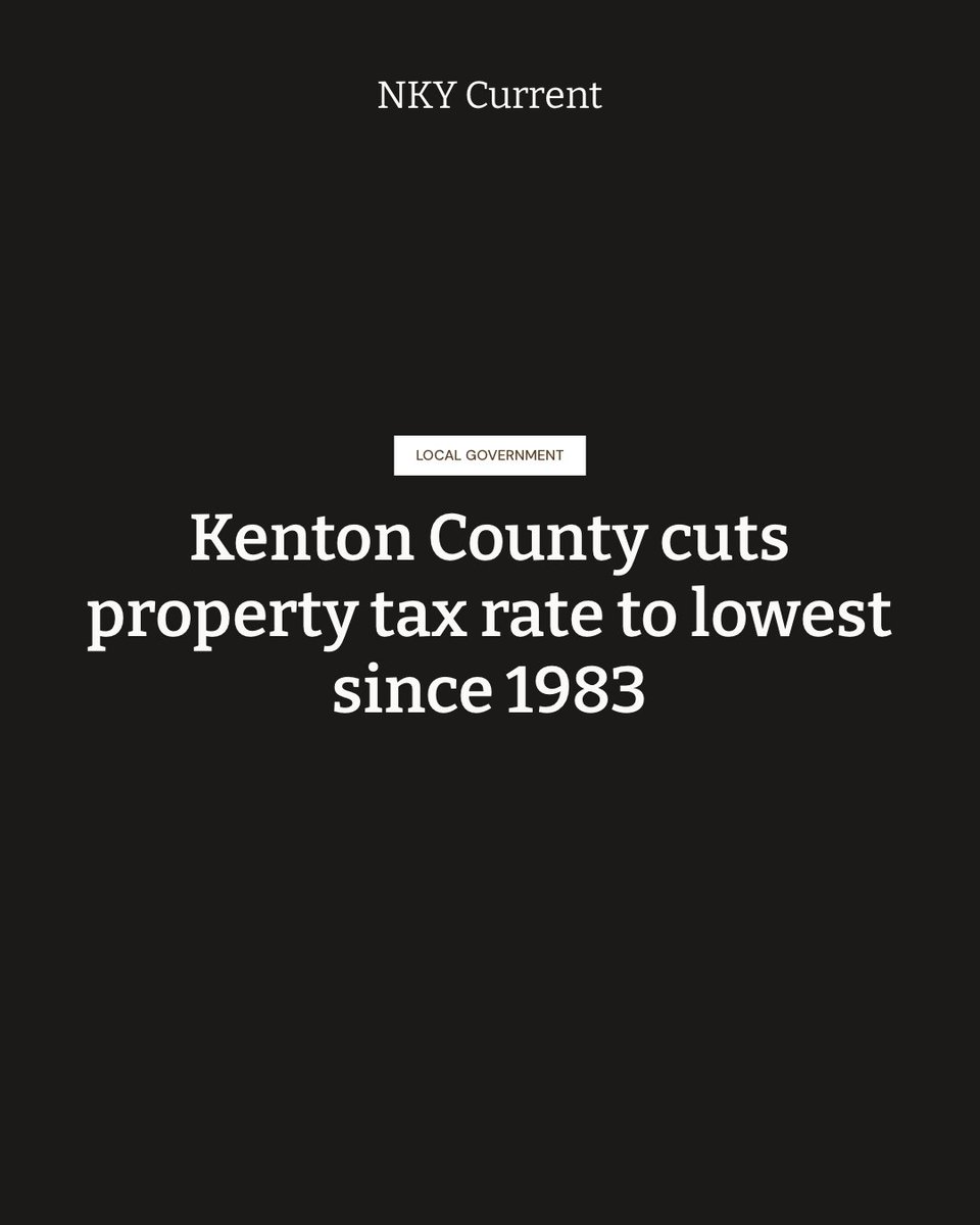 CincyRegional's tweet photo. Kenton County property owners will pay a lower county tax rate for the sixth year in a row after the Fiscal Court approved another cut this month. 

Read more: https://t.co/pRWMbgMjqN 

#KentonCounty https://t.co/Wqgb8aGBSZ