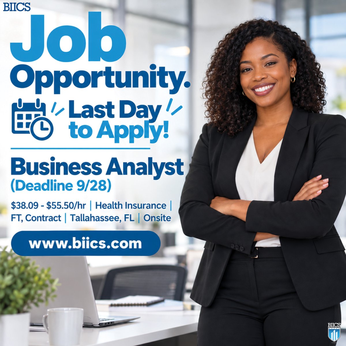BIICSInc's tweet photo. 🚨 Applications close today.

Business Analysts: which skill becomes more important during a modernization effort?

Process mapping?
Testing?

BIICS has an on site BA opportunity in Tallahassee, Florida.
https://t.co/z5GW0DKOYo

#BIICS #NowHiring #BusinessAnalyst #ITCareers https://t.co/8Aj3f69D4u
