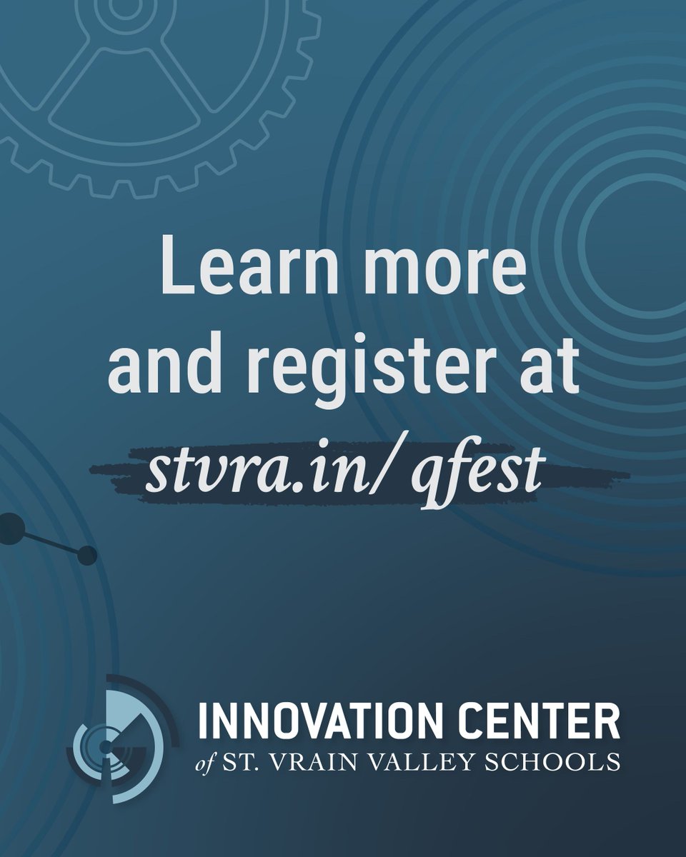 ICSVVSD's tweet photo. At Q-Fest, educators can explore quantum concepts through hands-on experiences and leave with practical ideas to bring back to the classroom.

Saturday, October 3, 2026 | 9am to 12:30pm
Innovation Center
33 Quail Road, Longmont, CO

Learn more &amp; register: https://t.co/ooxUj0zIfJ https://t.co/g5vvcLNIxu