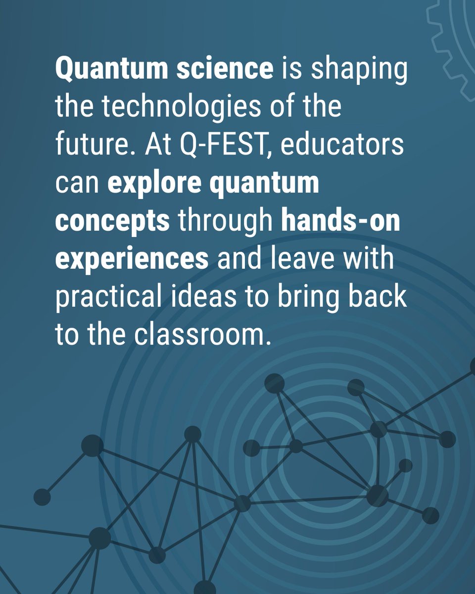 ICSVVSD's tweet photo. At Q-Fest, educators can explore quantum concepts through hands-on experiences and leave with practical ideas to bring back to the classroom.

Saturday, October 3, 2026 | 9am to 12:30pm
Innovation Center
33 Quail Road, Longmont, CO

Learn more &amp; register: https://t.co/ooxUj0zIfJ https://t.co/g5vvcLNIxu