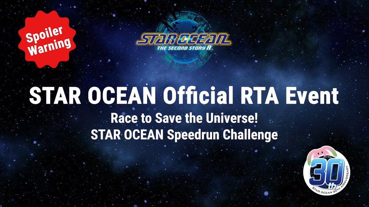 StarOcean's tweet photo. Celebrating 30 years of Star Ocean with a SO The Second Story R speedrun from the official Japanese anniversary livestream: https://t.co/7pjr2LkiT7

Star Ocean The Second Story R is up to 50% off for a limited time. https://t.co/GM8lv2vCTt
