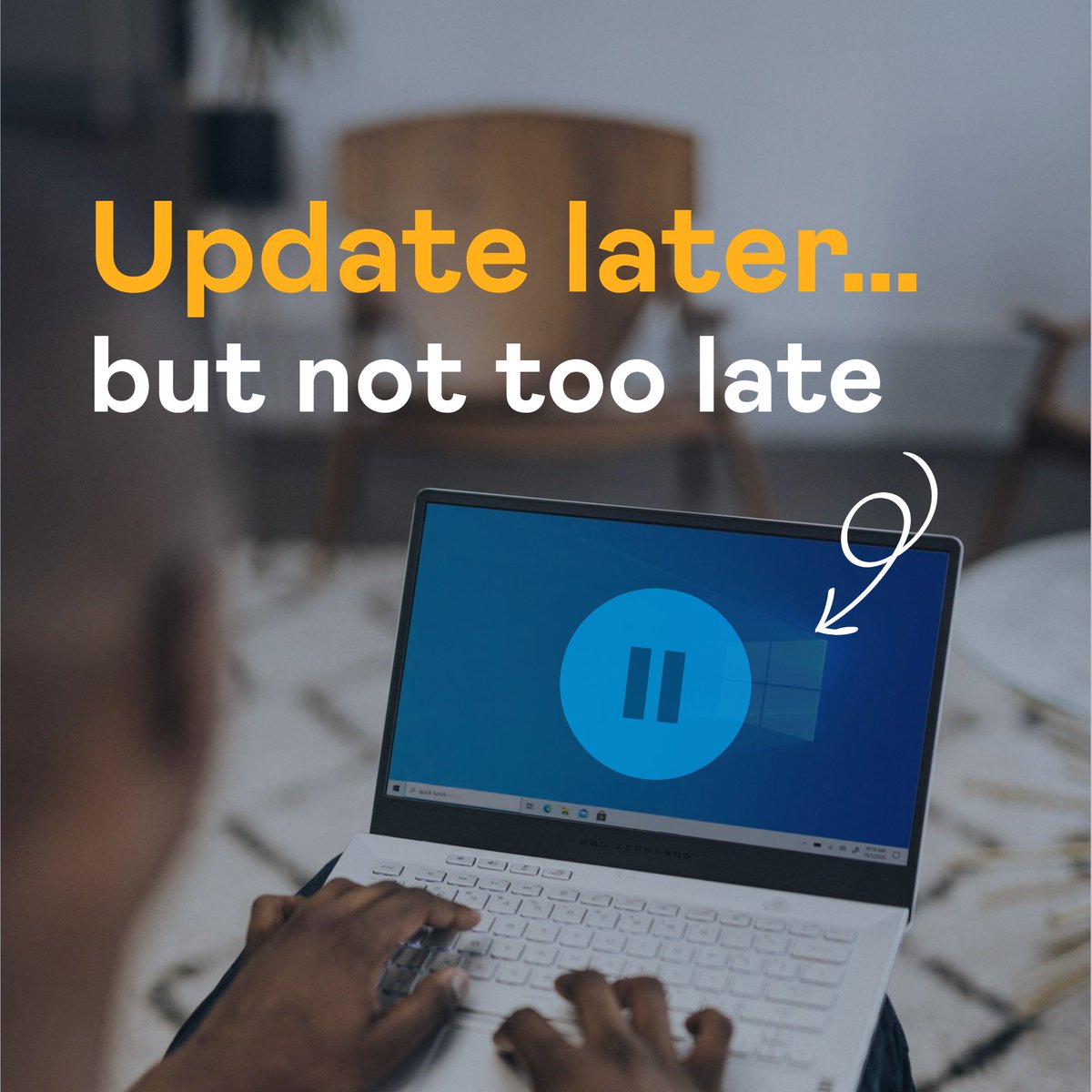 Affinity_IT's tweet photo. Pausing Windows updates can make sense when you’re in the middle of something important.

But don’t let a short delay become months without updates.

Many contain critical security fixes.

Pause when you need to, then install them.

#CyberSecurity #Windows #TheAffinityWay https://t.co/g9DOZL3IB9