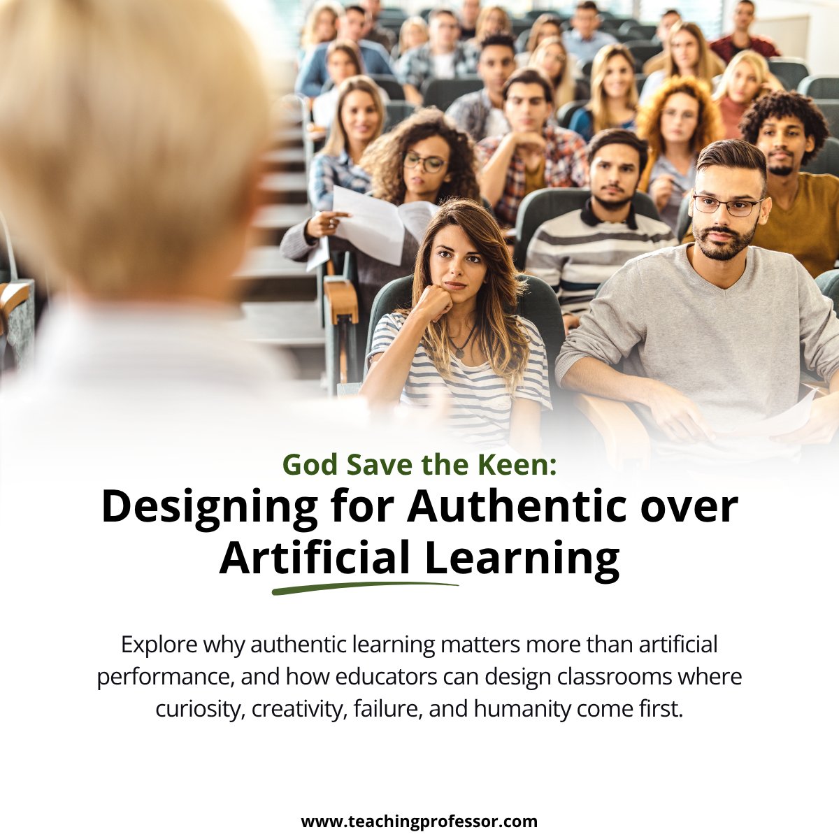 teachprof's tweet photo. This provocative blog explores the tension between AI, traditional schooling, and authentic learning and asks a bigger question: What is higher education actually for?

Ready to rethink what authentic learning can look like? Read the full blog.
https://t.co/p16BmcQ1zw https://t.co/7Le3tyg0vk