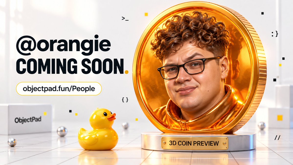 ObjectPadFun's tweet photo. bro isn’t watching the chart anymore.

bro IS the chart 😭

@orangie coming soon!

3D double → claimable profile → verified wallet → creator fees routed to the real person.

ObjectPad is about to get weird.

https://t.co/8W12eGYeu4
CA:
0x520541d03dec790ce51746da2a495dafa62e87f8